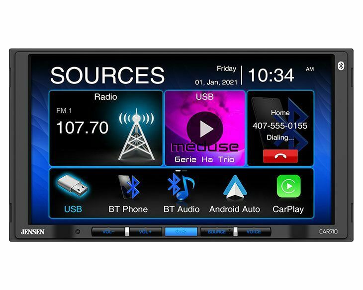 Jensen CAR710 7" Multimedia Receiver w/ CarPlay & Android Auto + Rear Camera - Sellabi