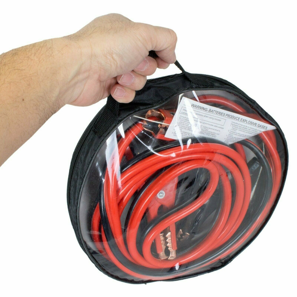 EMB 12 Ft 6 Gauge Heavy Duty Power Booster Cable Emergency Car Battery Jumper - Sellabi