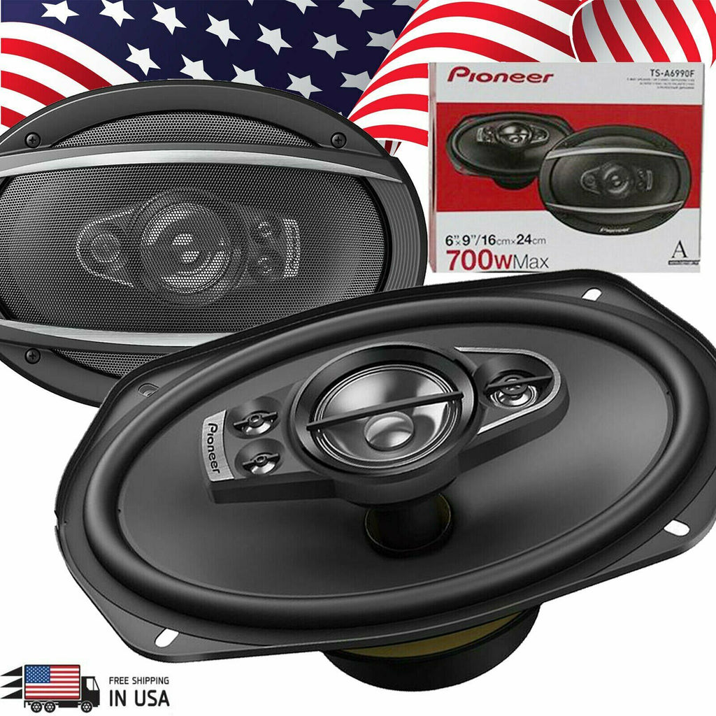 Pioneer 6x9" 5-Way 700 Watts PET Dome Tweeter Coaxial Speakers (Pair) - Sellabi