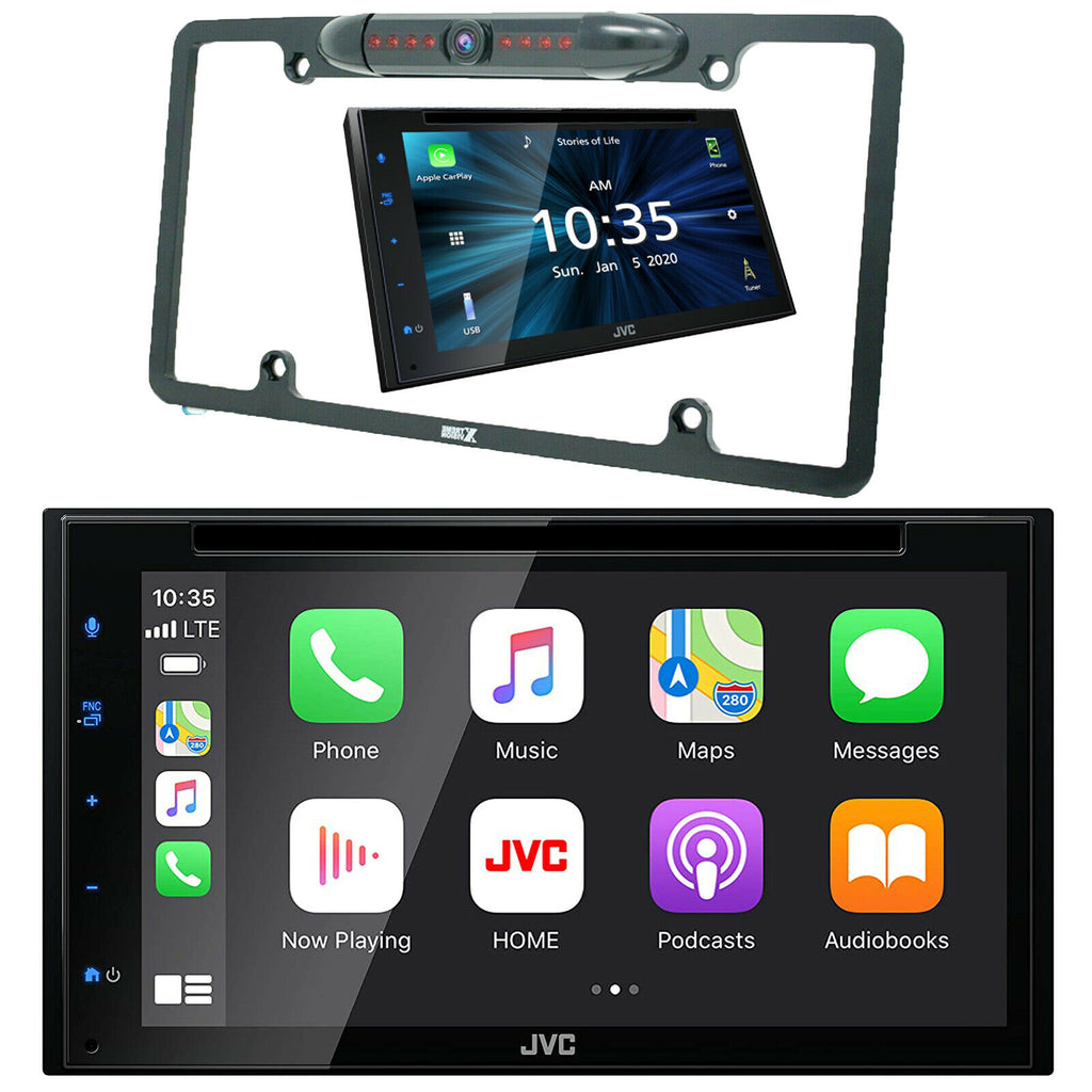 JVC KW-V66BT DVD Receiver 6.8" Touchscreen Apple CarPlay Android Auto + Cam XV30 - Sellabi