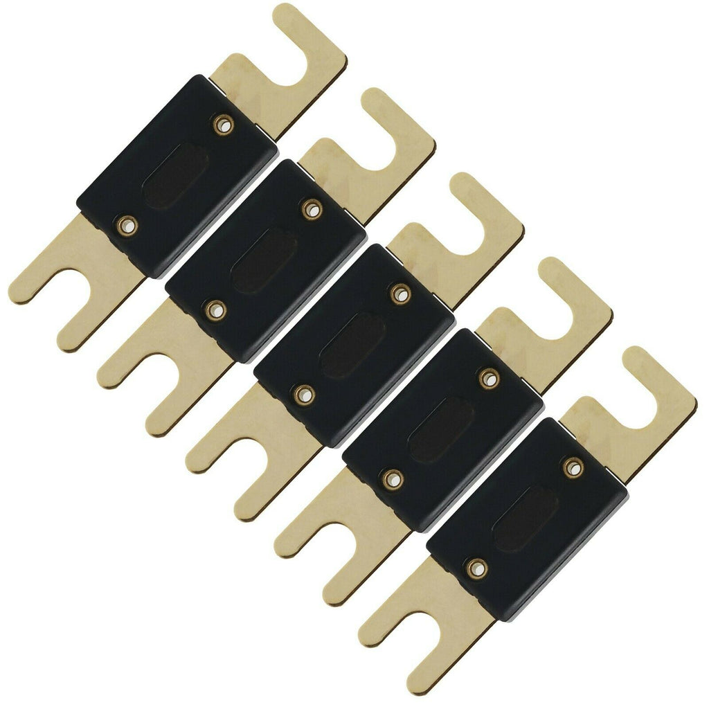 5x 300 Amp ANL Inline Gold Plated Electrical Protection Fuse Blade for Vehicle - Sellabi