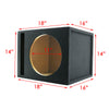 1x  AUDIOTEKAUDIOTEK SINGLE 12" PORTED SUBWOOFER ENCLOSURE CAR AUDIO BOX MDF - Sellabi