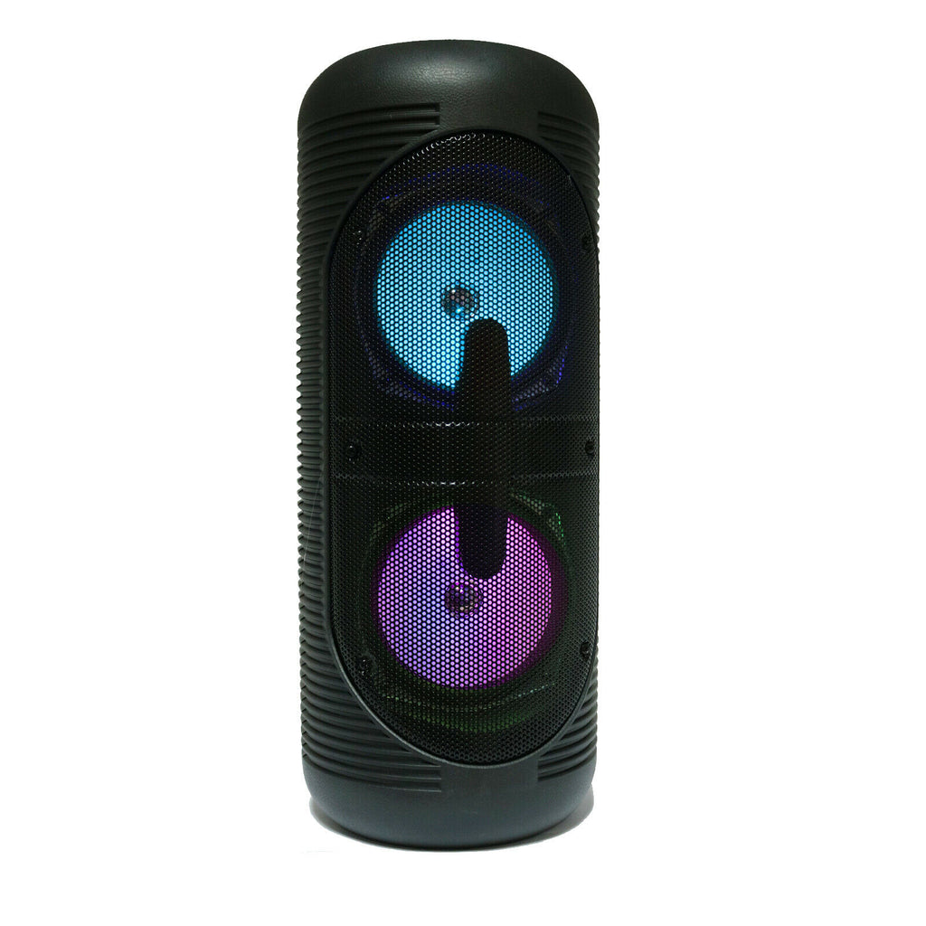 NEW Portable Dual 5" Bluetooth Wireless DJ Speaker 600W PA Loudspeaker - BLACK - Sellabi