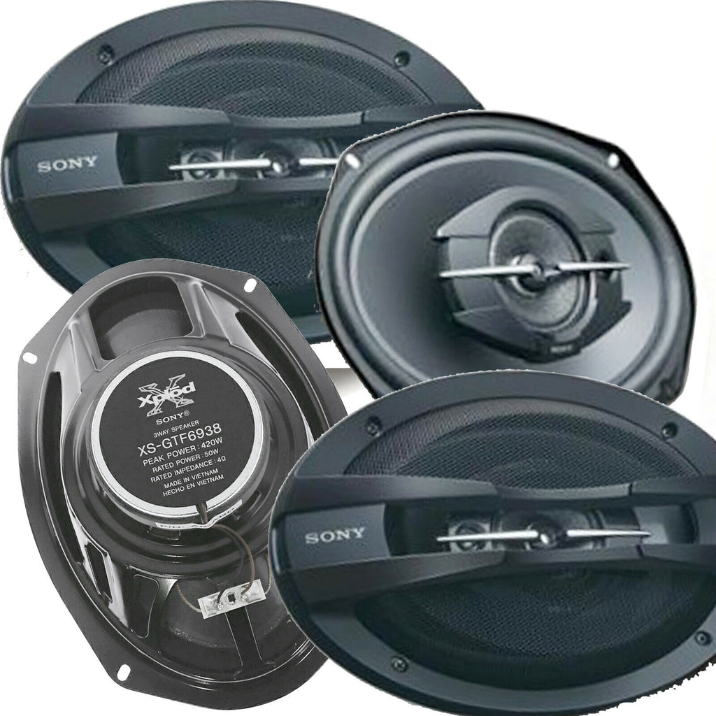 NEW SONY XS-GTF6938 6" X 9" 840 WATTS 3-WAY CAR AUDIO COAXIAL SPEAKERS (2 PAIRS) - Sellabi
