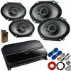 Kenwood KAC-6407 550W 4-Channel Amplifier + 4 KFC-D681C 6x8" 360 Watt + Amp Kit - Sellabi