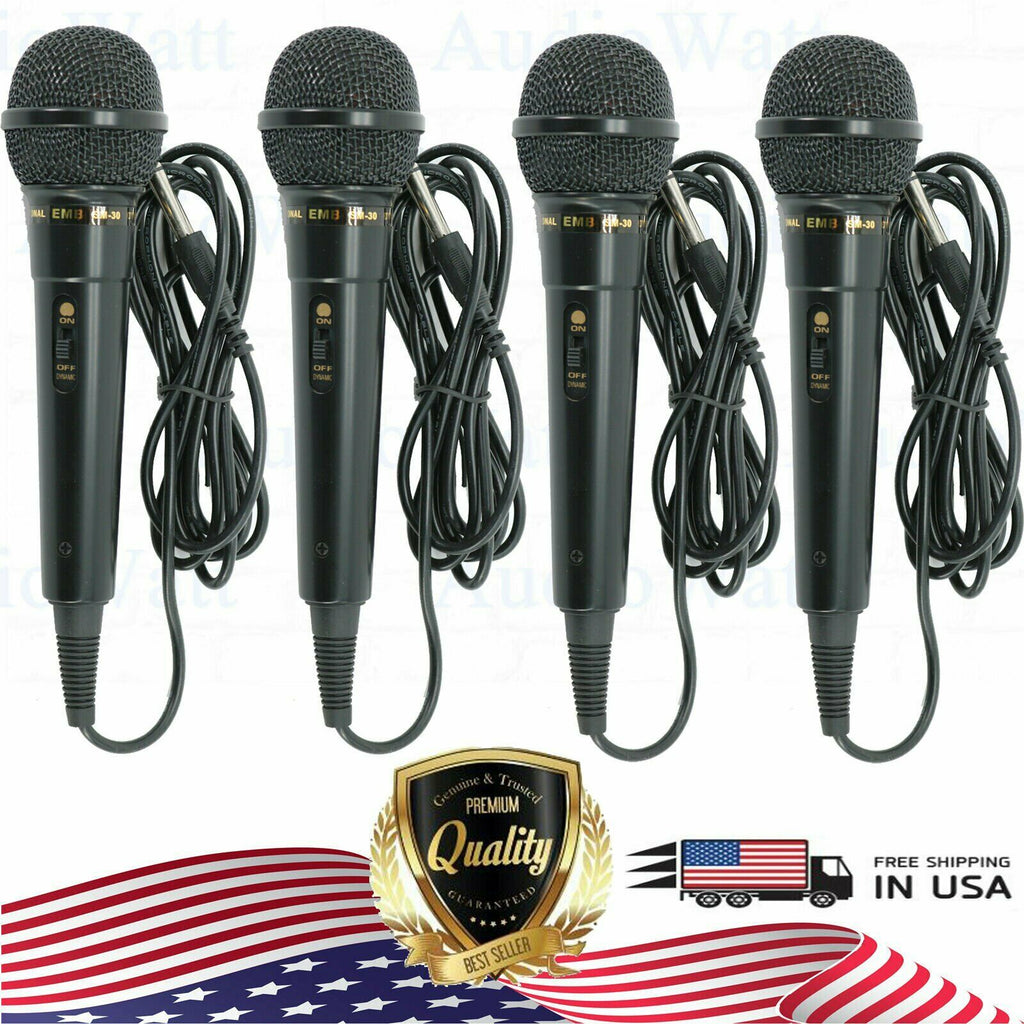 4x SM30 Wired Handheld Dynamic Professional Vocal Studio Microphone w/ XLR 3 Pin - Sellabi