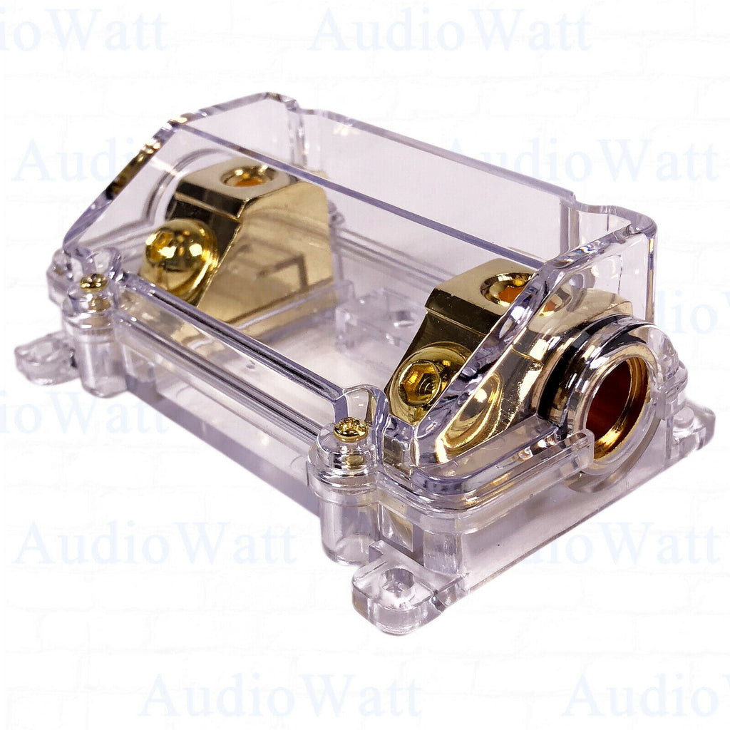 0 / 2 / 4 Gauge ANL XL Fuse Holder 3-Way Distributor AGU Fuse Car Audio 300 Amp - Sellabi