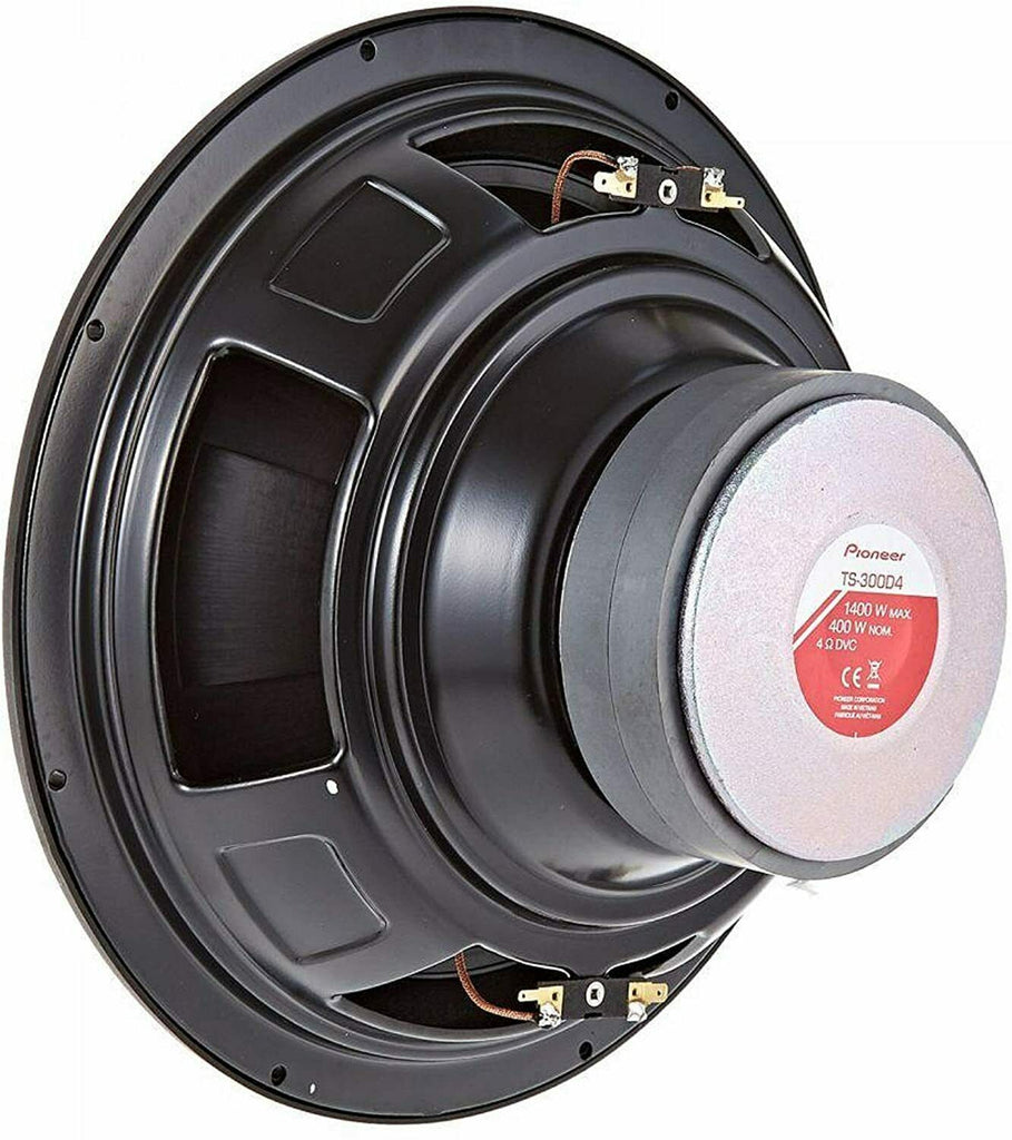 2x Pioneer TS-300D4 12 inch 2800 Watts 4-Ohm Dual Voice Coil Car Audio Subwoofer - Sellabi