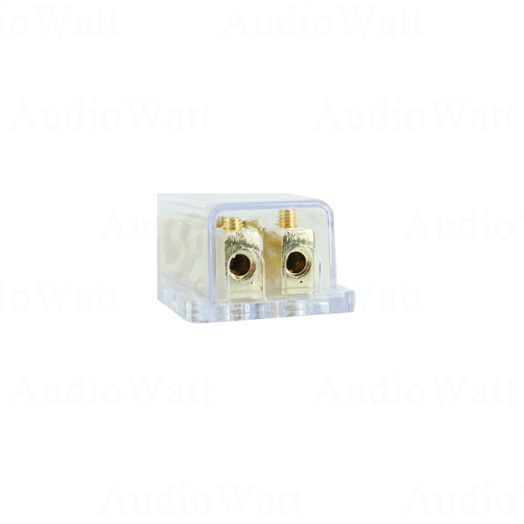 Audiotek 0/2/4 Gauge 3 Way 4/8 Gauge AGU Fuse Block AWG Marine Grade 12V OUTPUT - Sellabi