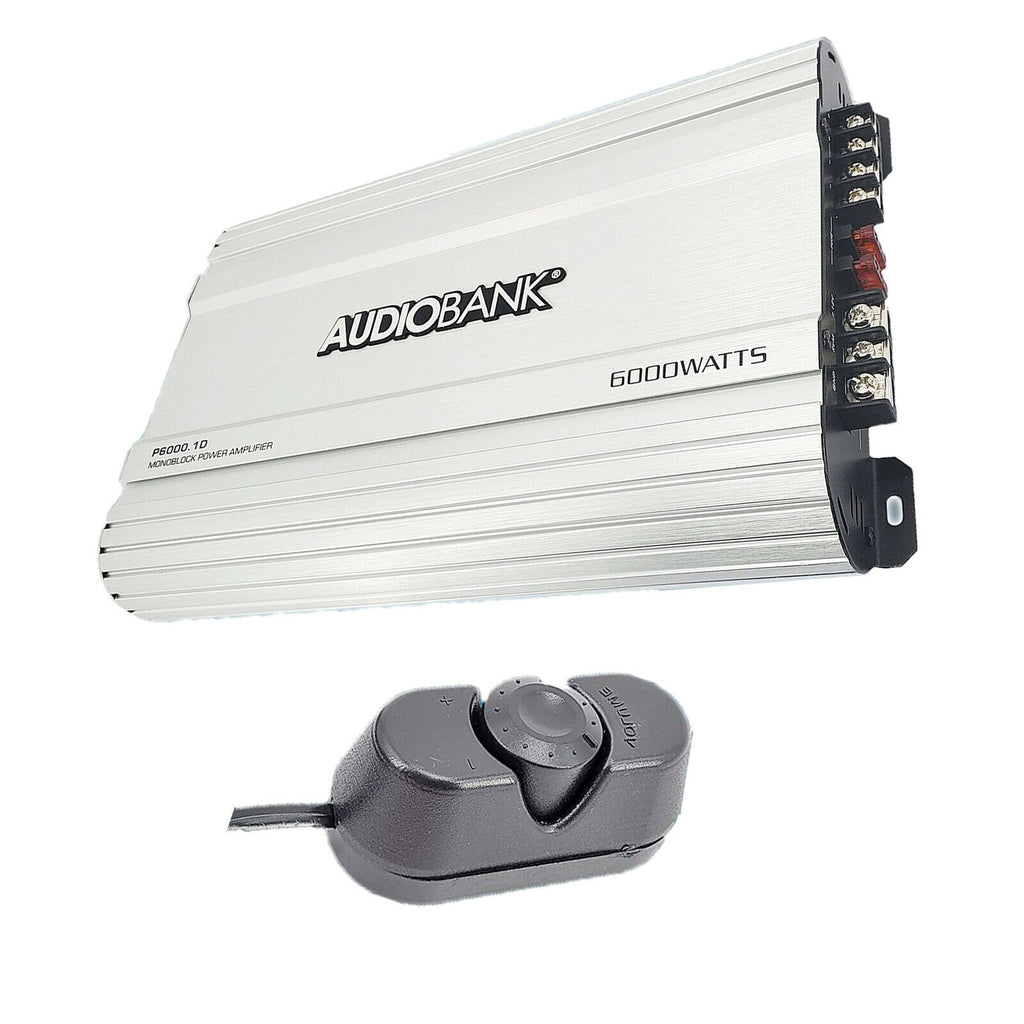 Audiobank P6000.1D Monoblock 6000 WATTS Class D Audio Amplifier + 4 Ga Amp Kit - Sellabi