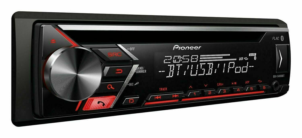 Pioneer DEH-S4000BT CD USB Bluetooth + 2x Kenwood KFC1666S 300W 6.5" Speakers - Sellabi
