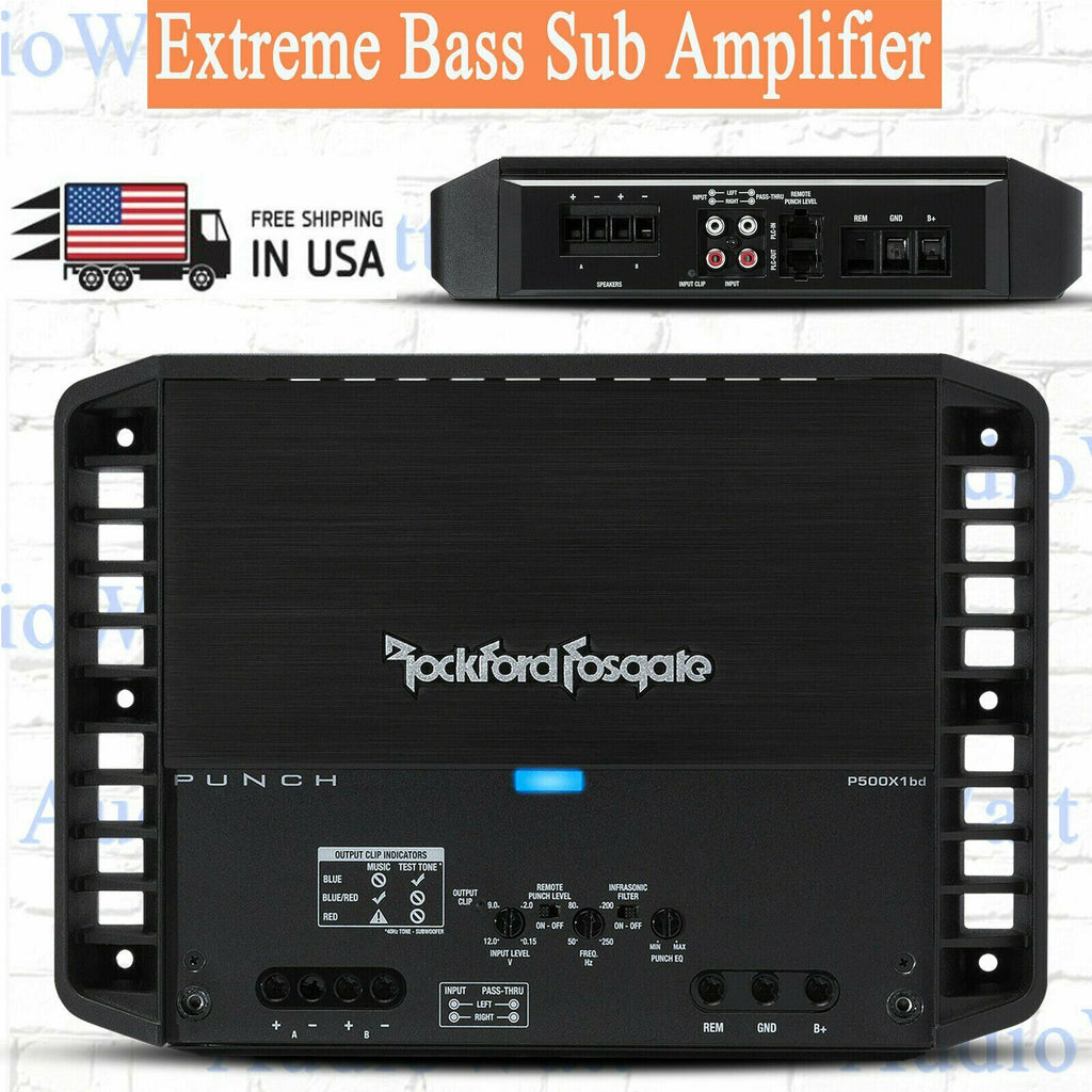 Rockford Fosgate P500X1BD 1000 Watts Mono Extreme Bass Sub Amplifier Class BD - Sellabi
