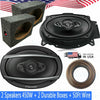 2x Pioneer TS-A6960F 450 Watts 6"x9" 4-Way Car Speakers + 2 Boxes + 50Ft Wire - Sellabi