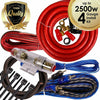 Complete 2500W 4 Gauge Car Amplifier Installation Wiring Kit Amp PK3 4 Ga Red - Sellabi