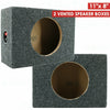 2x CAR AUDIO 6.5" SPEAKER BOX ENCLOSURE CARPET TEXTURE TERMINAL CUPS NEW - Sellabi