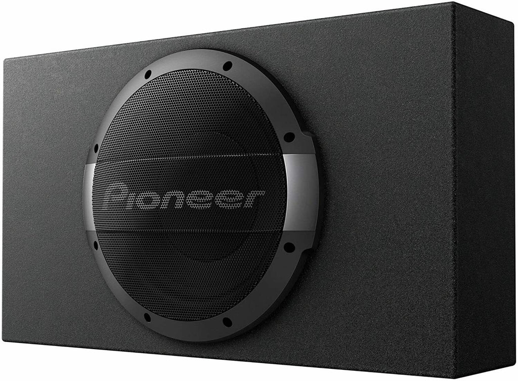 Pioneer TS-WX1010LA 10" 1200W Shallow Mount Sealed Enclosure + 8 Ga Amp Kit - Sellabi