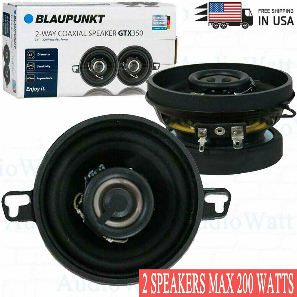 2x BLAUPUNKT GTX350 3.5" 2-WAY CAR AUDIO COAXIAL SPEAKERS 200 WATTS MAX POWER - Sellabi