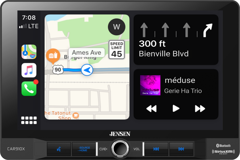 Jensen CAR910X 9" Media Receiver w/Apple CarPlay, Android Auto + XV30LCC Camera - Sellabi