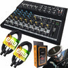 Mackie Mix12FX 12-Channel Compact Mixer with Effects + 2x XLR Cables + Magnet - Sellabi