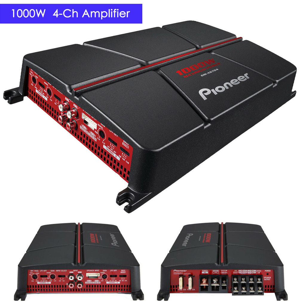 Pioneer GM-A6704 1000 Watt 4-Channel Class AB Car Audio Full Range Amplifier NEW - Sellabi