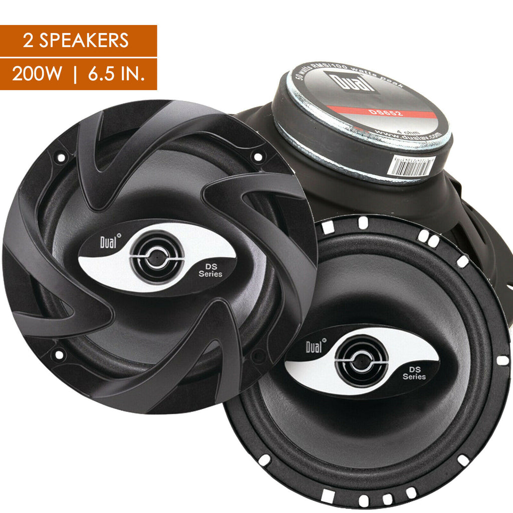 2x Dual DS652 200W Max 6.5" 2-Way Coaxial Car Audio 6-1/2" Speakers DS Series - Sellabi