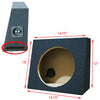 1x Port Single 8" Universal Standard Cab Truck Subwoofer Box Enclosure 1" MDF - Sellabi