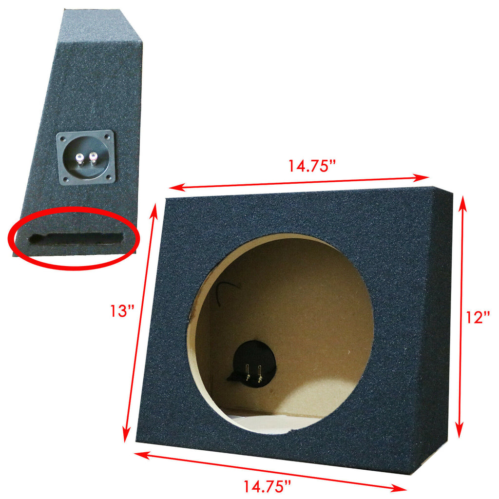 1x Port Single 8" Universal Standard Cab Truck Subwoofer Box Enclosure 1" MDF - Sellabi