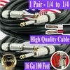 2x 100 Feet 16 Gauge 1/4 to 1/4 Speaker Cable Pro DJ / Pro Sound Audio Wire - Sellabi