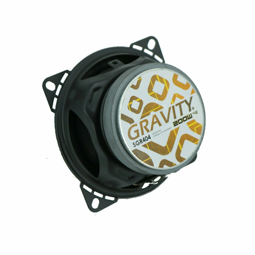 Gravity  4" 4-WAY CAR AUDIO COAXIAL SPEAKERS (PAIR) 400W MAX - Sellabi