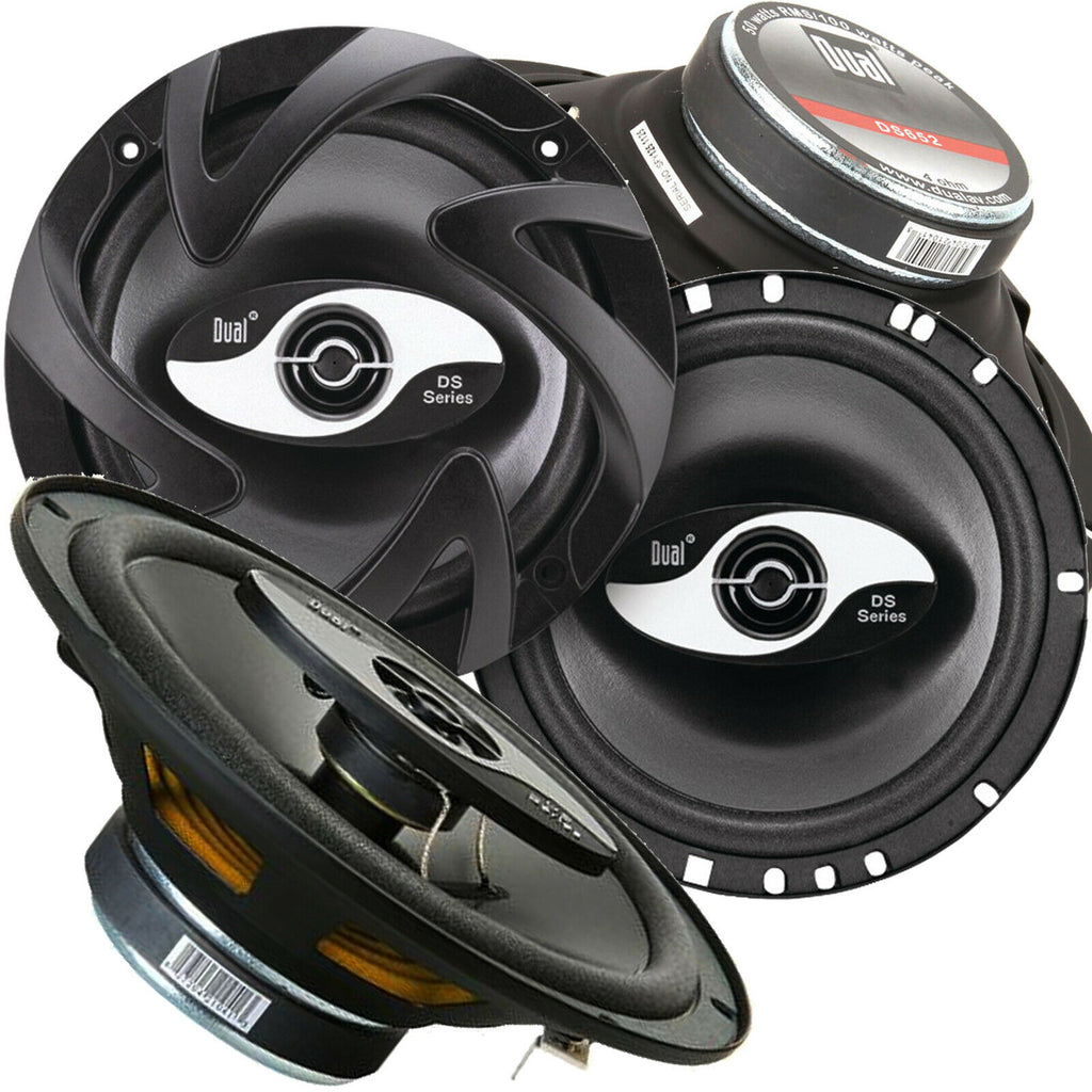 4x Dual DS652 400W Max 6.5" 2-Way Coaxial Car Audio 6-1/2" Speakers - 2 Pairs - Sellabi