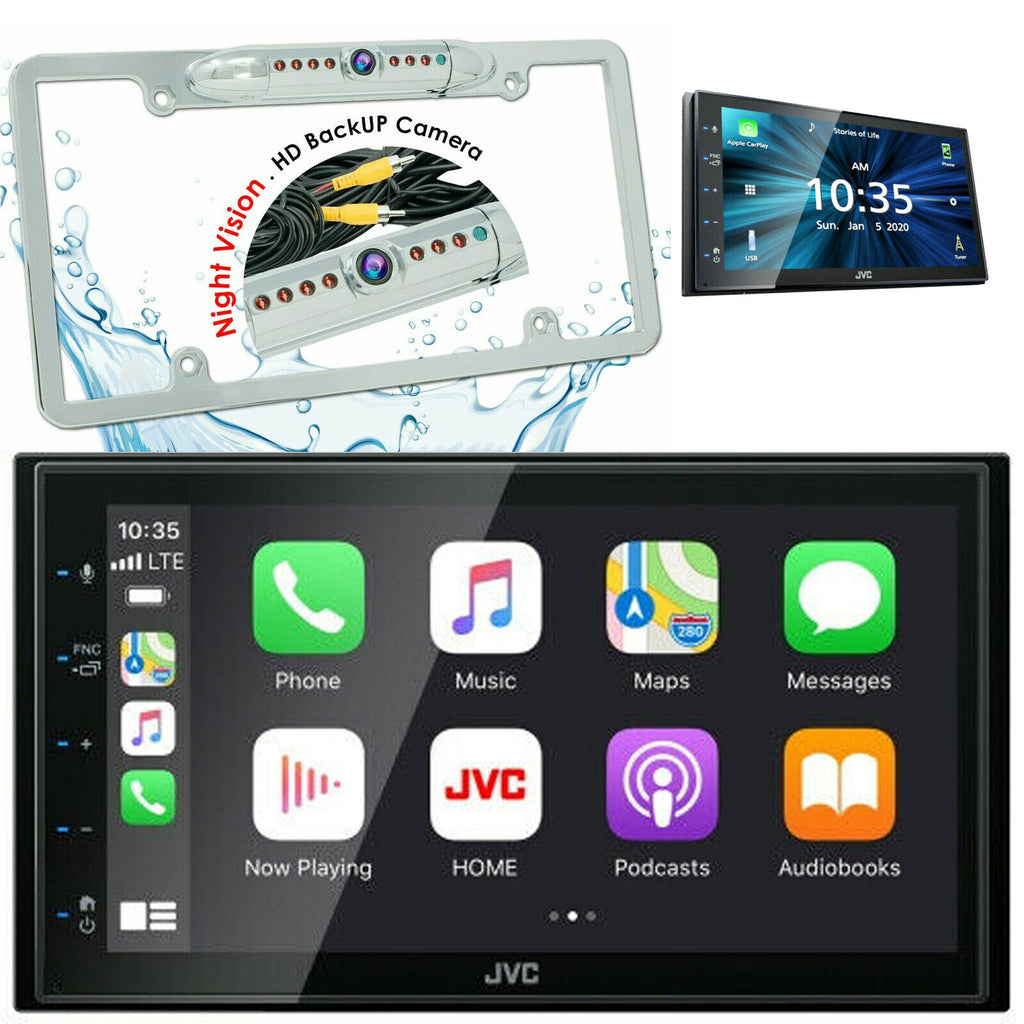 6.8" DIGITAL MULTIMEDIA STEREO APPLE CARPLAY ANROID JVC KW-M56BT + REAR CAM 30CH - Sellabi